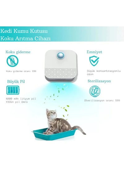 Techtic Akıllı Koku Giderici Kedi Tuvaleti Sterilizasyon Hava Temizleyici