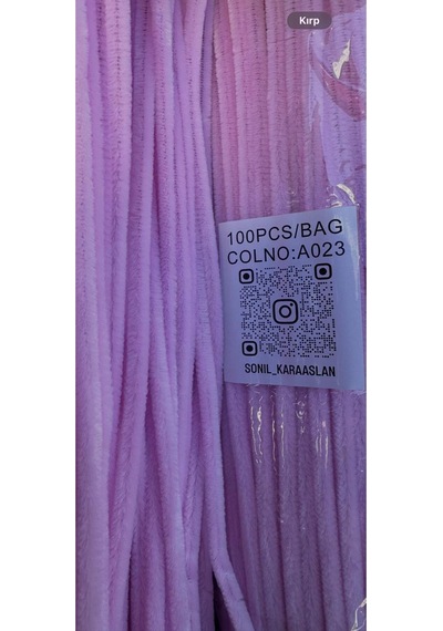 Şönil 100 Lü Pembe A023 Renk Kod 30 Cm - Yoğun Tüylü Hobi Çubuğu Tel El İşi 100 Lü Paket