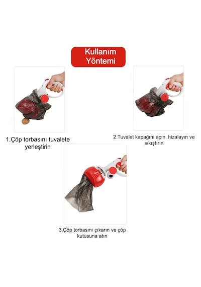 Köpek Dışkı Toplama Aparatı Hijyenik Taşınabilir Kaka için Pratik Kolay Temizlik