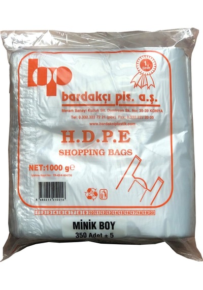 Bardakçı Market Poşeti 1Kg - Minik Boy 350 Adet