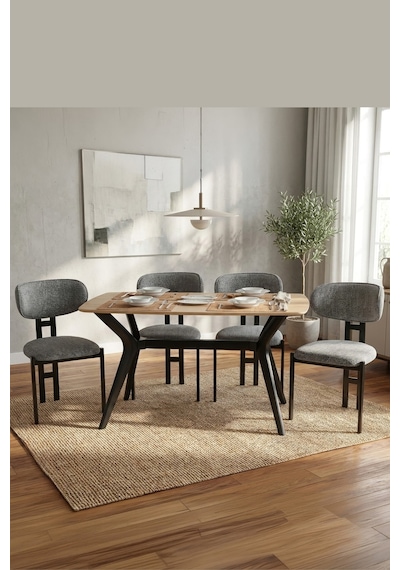 Dfy105 120x80 Mdf Mutfak Masası Modern Dikdörtgen 4 Kişilik Yemek Masası Fonksiyonel Sabit Masa Koyu Ceviz - Siyah Dfy105 120x80 Mdf Mutfak Masası Modern Dikdörtgen 4 Kişilik Yemek Masası Fonksiyonel Sabit Masa Koyu Ceviz - Siyah