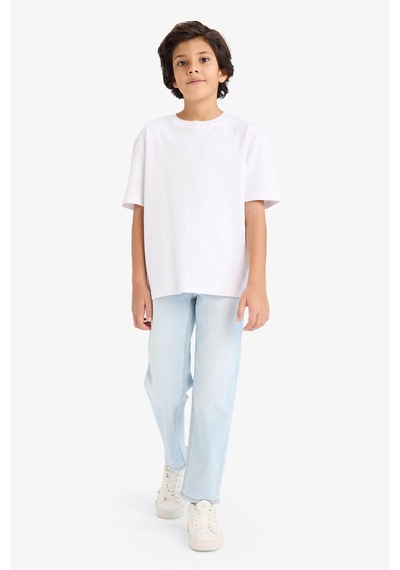 Defacto Erkek Çocuk Oversize Tişört G6486a826smwt34 Beyaz-wt34
