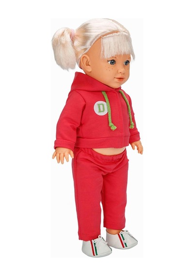 Sunman Tina Sporty Bebek 45 Cm. - Koyu Pembe Eşofmanlı