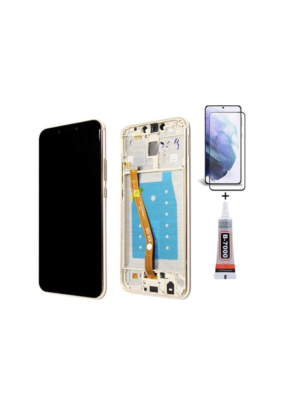 Huawei Mate 20 Lite Çıtalı Gold Uyumlu Ekran Lcd Dokunmatik B7000 15ml Yapıştırıcı Ve Kırılmaz Cam İle Beraber Yc