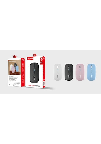 Yılıma Qs-210 Kablolu Oyuncu Mouse Şarj Edilebilir. 1600mah Çift Modlu Kablosuz Mouse, Laptop, Tablet, Telefon, Tv Uyumlu Mouse Süper Sessiz