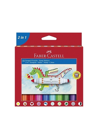 Faber Jumbo Keçeli Kalem 2ın1 10lu 155170