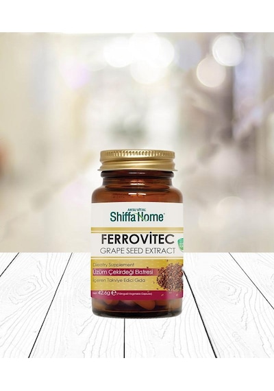 Aksu Vital Shiffa Home Ferrovitec Üzüm Çekirdeği 710 MG 60 Kapsül
