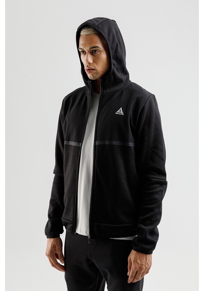 Airlife Engineered Hr Fleece I Erkek Tam Boy Fermuarlı Ve Kapüşonlu Eşofman Takımı Siyah