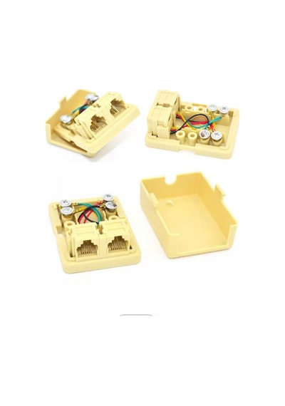 2 Port Telefon Terminal Dağıtım Kutusu Bağlantı Buatı Rj11 6p4c