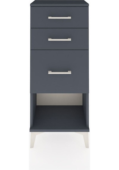 Arges Komodin 3 Çekmeceli 44x30x106 Antrasit-antrasit Antrasit