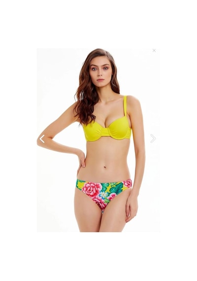 Argento Sarı Çiçek Desenli Kaplı Bikini Takımı 7178 Sarı