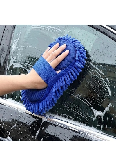 Mikrofiber Oto Yıkama Eldiveni Kalın Süngerli Araç Temizleme Bezi, Araba Yıkama Eldiveni Bx40