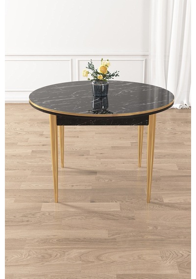 Canisa Osle Serisi 90x90 Yuvarlak Siyah Mermer Desen Mutfak Masa Takımı 4 Antrasit Sandalye Gold Detay Masa Siyah Mermer Sandalye Antrasit Gold Ayak Canisa Osle Serisi 90x90 Yuvarlak Siyah Mermer Desen Mutfak Masa Takımı 4 Antrasit Sandalye Gold Detay Masa Siyah Mermer Sandalye Antrasit Gold Ayak