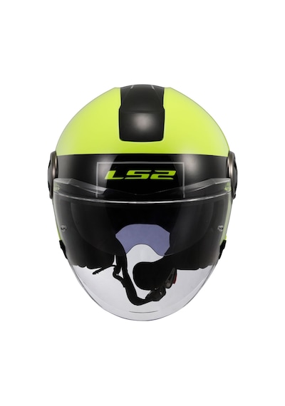 Ls2 Classy Classıc Açık Motosiklet Kaskı Neon Sarı - Siyah