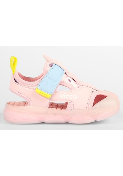 Vicco Live İlk Adım Bebek Ortopedik Işıklı Çocuk Spor Sandalet Pudra