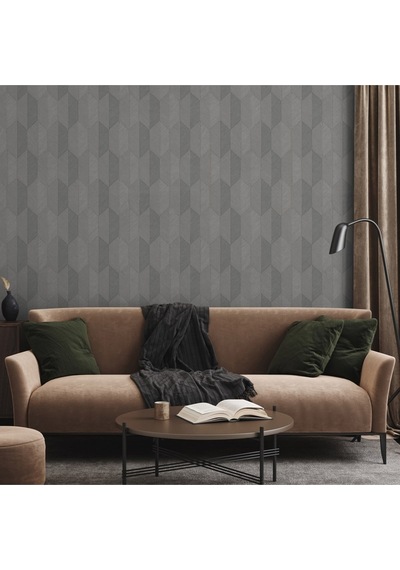 Vera Duvar Kağıdı Geometrik Desenli Non-woven Kağıt Taban Vinil Kaplı