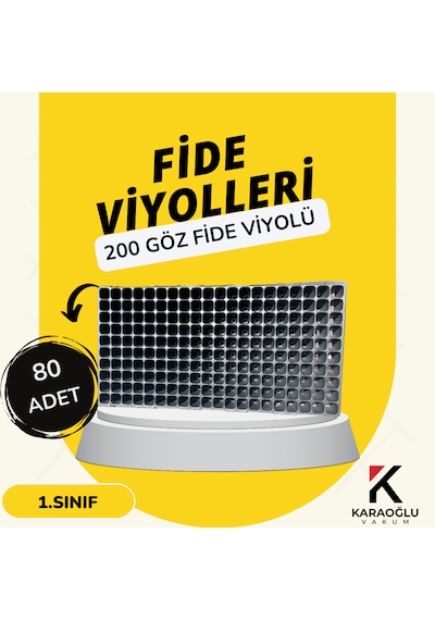 Fidelik Viyol 200 Göz Fide Viyolü Fide Altlığı Tohum Yetiştirme Kabı Adet Seçiniz 80 Adet