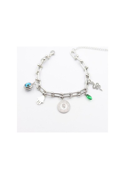 Charm Tfn Zincir Bileklik - Gümüş 6421836