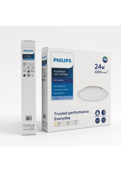 Philips 24w 2200 Lumen Beyaz Işık 6500k Sıva Altı Yuvarlak Kesim Yeri 250-280mm Açık Beyaz