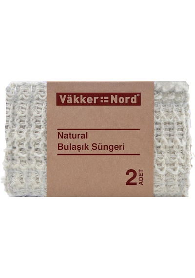 Vakker Nord Natural Bulaşık Süngeri 2'li 2 Adet