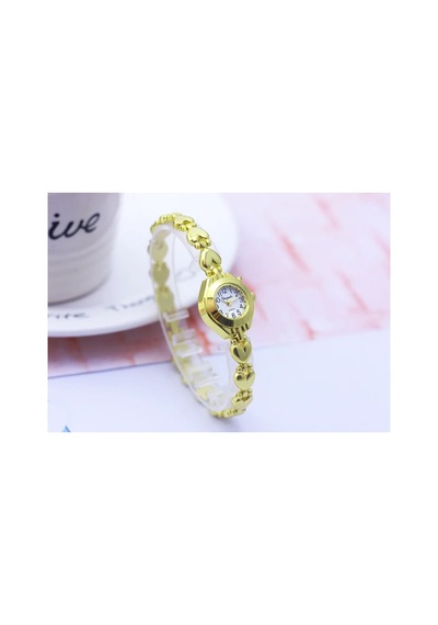 Kalpli Yuvarlak Gold Vintage&retro Saat Siyah - Rose Gold