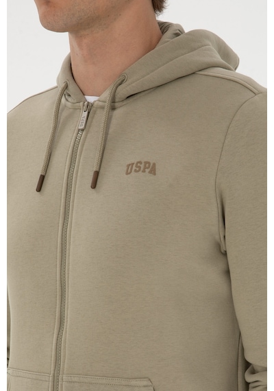 U.S. Polo Assn. Erkek Regular Fit Açık Haki Şardonlu Örme Hırka 50313755-VR183