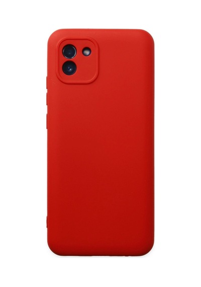 Samsung Galaxy Uyumlu. A03 Kılıf Nano İçi Kadife Silikon - Kırmızı