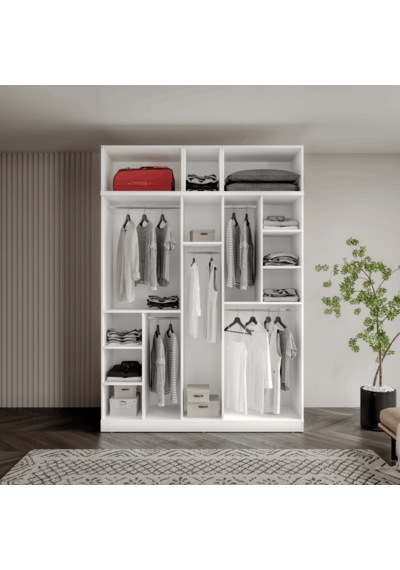 Milas 5 Kapaklı Komple Mdf Yüklüklü Gardırop