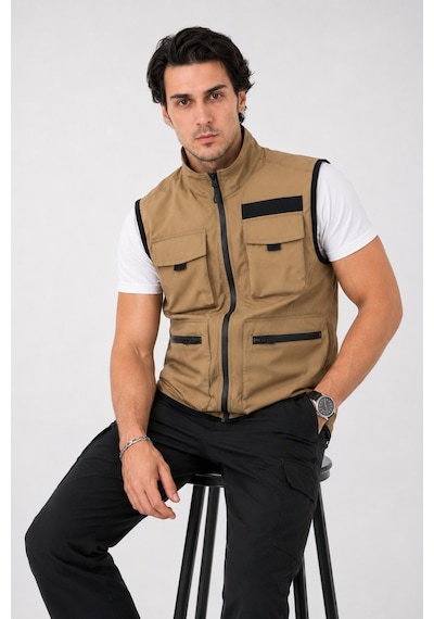 Camp Scoutland Camp450 Outdoor Tactical Çok Cepli Su İticili Erkek Mevsimlik Taktik Likralı Yelek Hardal Camp Scoutland Camp450 Outdoor Tactical Çok Cepli Su İticili Erkek Mevsimlik Taktik Likralı Yelek Hardal