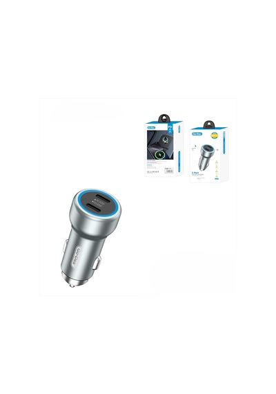 Go Des Gd-qc2208 Hızlı Şarj Özellikli Led Aydınlatmalı Araç Şarj Başlığı 30w Gri