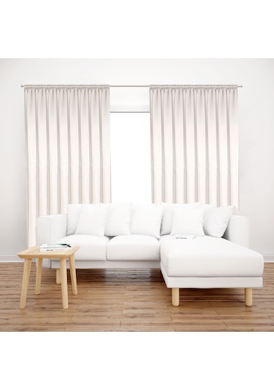 Premier Home Saten Fon Perde 140x260 Ekru