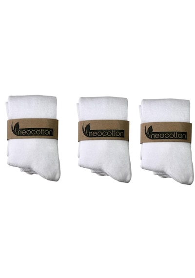 Neocotton 3'lü Pamuklu Bebek Külotlu Çorap Beyaz