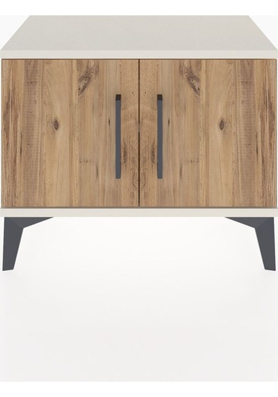 Arges Komodin Tek Raflı 2 Kapaklı 60x30x48 Aytaşı-çam Aytaşı