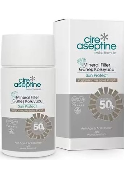 Cire Aseptine Ve Leke Karşıtı Mineral Filtreli Koruyucu Güneş Kremi SPF50+ 50 ML