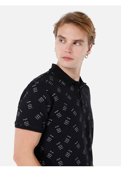 Colin's Colins Regular Fit Polo Yaka Baskılı Erkek Siyah Kısa Kol Tişört Cl1066737 Q1.v1 Blk Siyah Colin's Colins Regular Fit Polo Yaka Baskılı Erkek Siyah Kısa Kol Tişört Cl1066737 Q1.v1 Blk Siyah