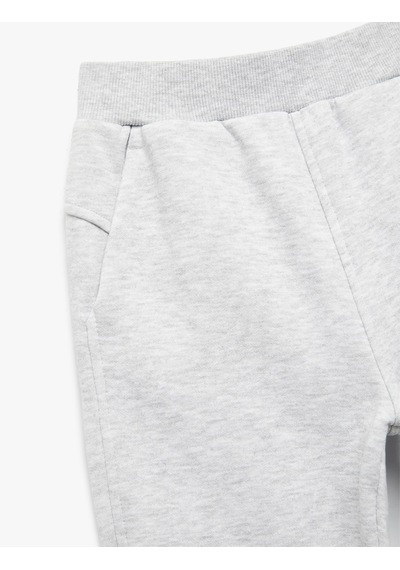 Koton Şardonlu Cep Detaylı Basic Jogger Eşofman Altı Gri 7wkg40018ak