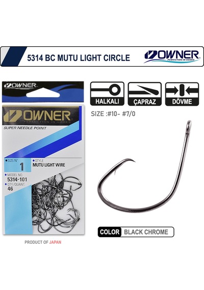 Owner 5314 Mutu Light Black Chrome İğne