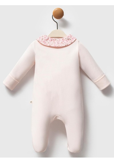 Moi Noi Baby Moi Noi 3lü Şapkalı Baskılı 0-3 Ay Tulum - Pembe