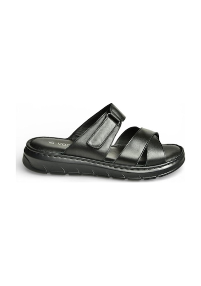Fox Shoes Y555532503 Siyah Hakiki Deri Kadın Terlik Siyah