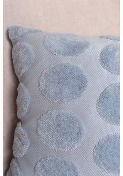 Luna Welsoft Jakarlı Dekoratif Kırlent Kılıfı 43x43 Cm - Ztluna0 Mavi
