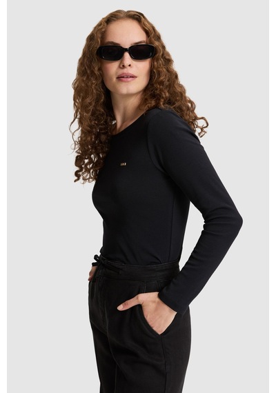 U.S. Polo Assn. Kadın Siyah Tişört 50333801 Vr046