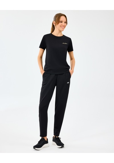 Skechers W Light Fabric T-shirt Kadın Siyah Tshirt S2520239-3817 Siyah