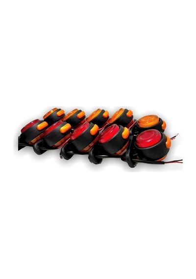 Ahmet Otomotiv 10 Adet Neon Mini Takoz Sarı-kırmızı 12v-24v
