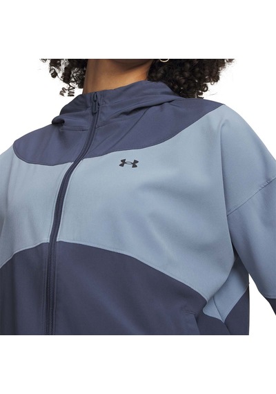 Under Armour Rival Woven Kadın Kapüşonlu Ceket Gri