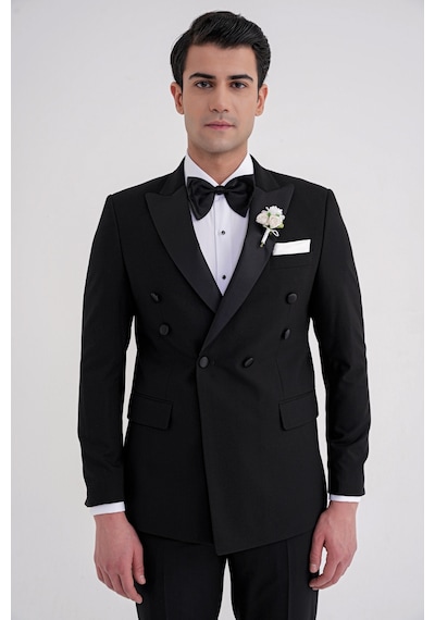 Black 082 Takım Slim Siyah Siyah