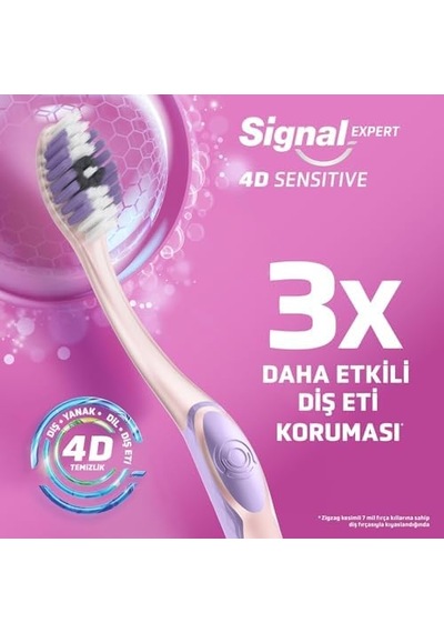4d Sensitive Diş Fırçası Yumuşak Açık Ahşap