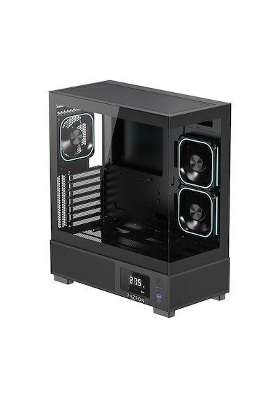 Fazeon F15 750w 80+ Bronze Tempered Glass Mesh 3x120mm Lcd Ekranli Argb Fanli Usb 3.0 Siyah Atx Bilg Fazeon F15 750w 80+ Bronze Tempered Glass Mesh 3x120mm Lcd Ekranli Argb Fanli Usb 3.0 Siyah Atx Bilg