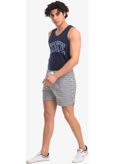 Superfly Men Swimwear Shorts Ant-wht Beşgen Erkek Şort 21679-01