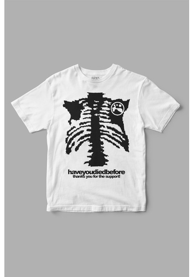 Have You Died Before "chest" Baskılı Tişört Beyaz