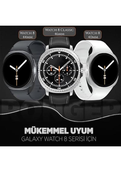 Samsung İle Uyumlu Prestige Model Çelik Kordon Galaxy Watch 8 44mm/40mm/classic 46mm İçin Katlanır Toka Mekanizmalı